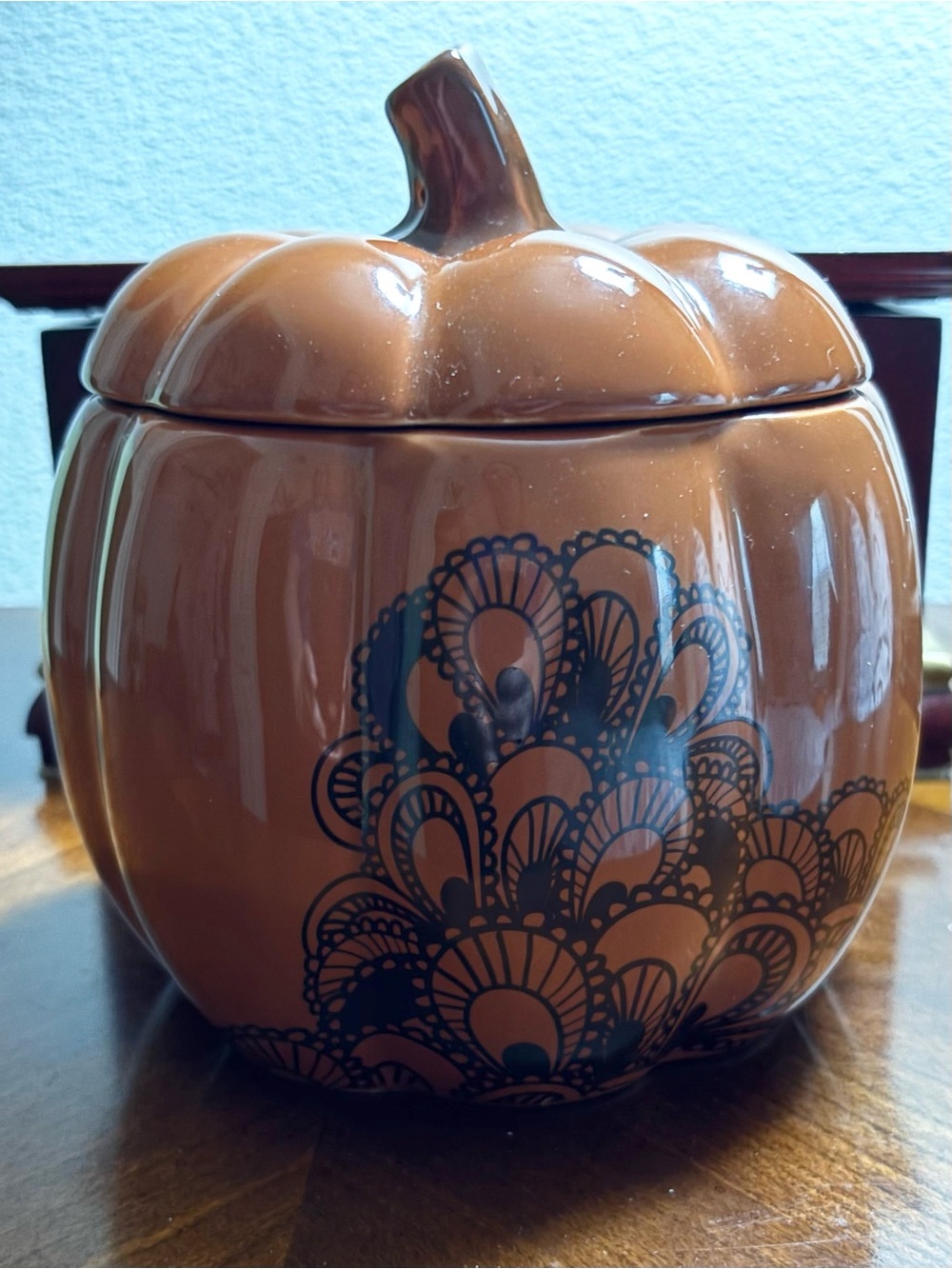 Decorative Ceramic Pumpkin Canister